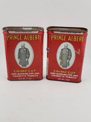 Lot Of 5 Vintage Prince Albert Crimp Cut Long Burning Pipe Cigarette Tobacco Tin