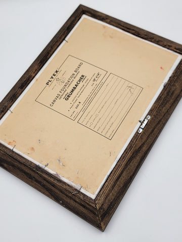 Vintage One Of Kind Hand Painted Oil On Canvas Painting Signed Elizabeth Hancock