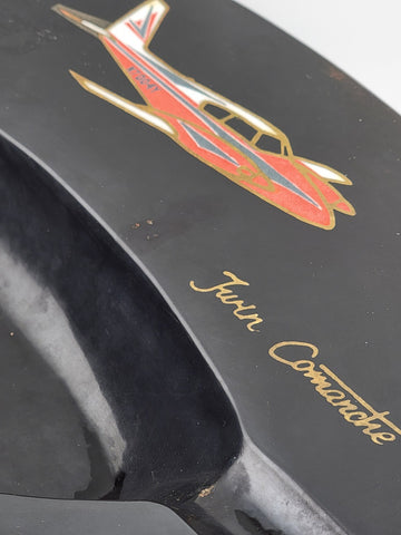 Vintage Piper Cherokee C Airplane Ashtray by Couroc of Monterey California