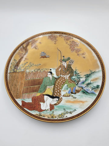 Rare Antique 19th Century Giant 16 Inch Japanese Satsuma Meiji Charger Plate