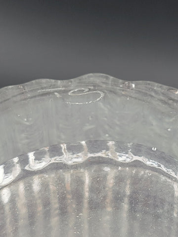 Rare Iittala Finland Crystal Vertica Vase designed by Timo Sarpaneva. Signed.