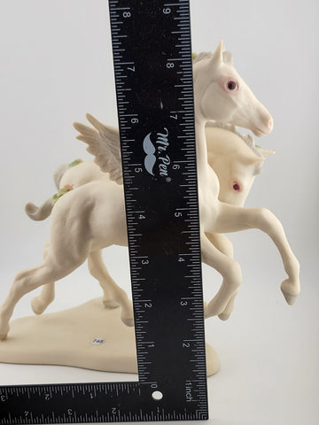 Cybis Porcelain Gambol and Frolic Unicorns Figurine Designed By Susan Eaton #494