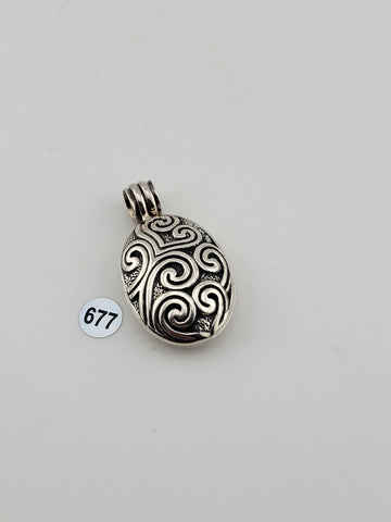 Rare Beautiful Vintage Silpada Sterling Silver 925 Ornate Locket Pendant