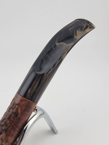 Vintage Collectible Solid Wood Prince Of Whales 83 Italy Hand Made Smoking Pipe.