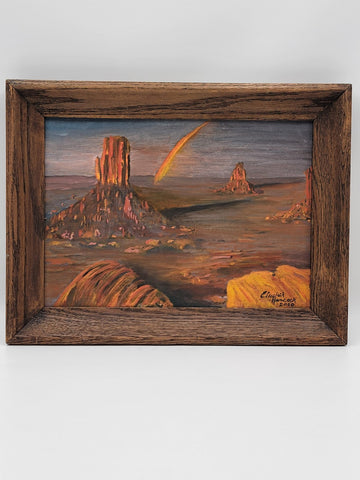 Vintage One Of Kind Hand Painted Oil On Canvas Painting Signed Elizabeth Hancock