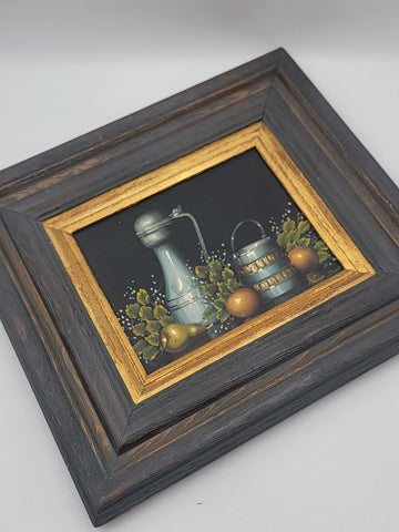 Nita Scott (1895-1965) Original still life oil painting of Fruit & Flagon W COA