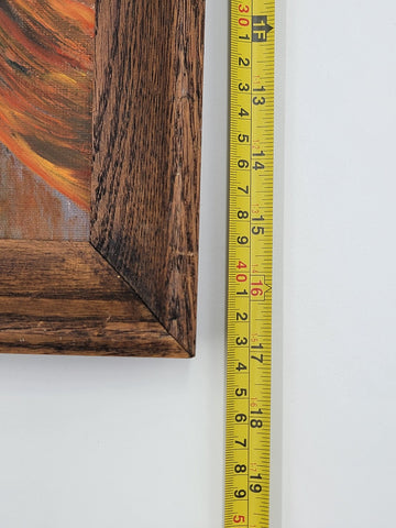 Vintage One Of Kind Hand Painted Oil On Canvas Painting Signed Elizabeth Hancock