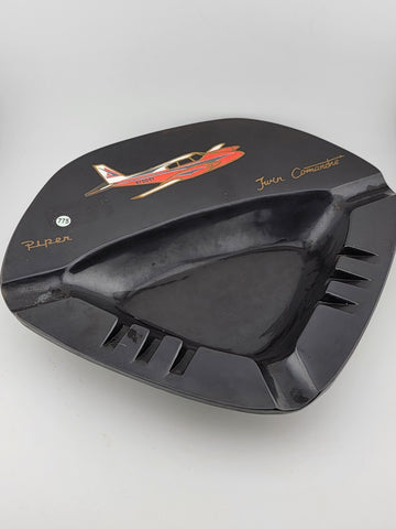 Vintage Piper Cherokee C Airplane Ashtray by Couroc of Monterey California