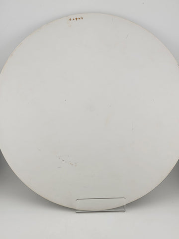 Exquisite Carol Scott Limoges Porcelain Hand-Painted & Gilded Flat Plate. 12 In.