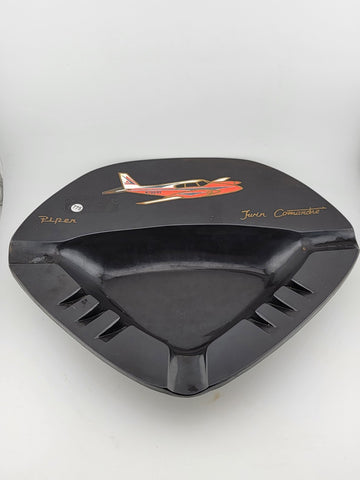 Vintage Piper Cherokee C Airplane Ashtray by Couroc of Monterey California
