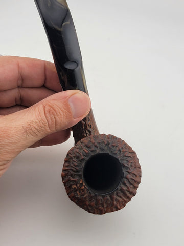 Vintage Collectible Solid Wood Prince Of Whales 83 Italy Hand Made Smoking Pipe.